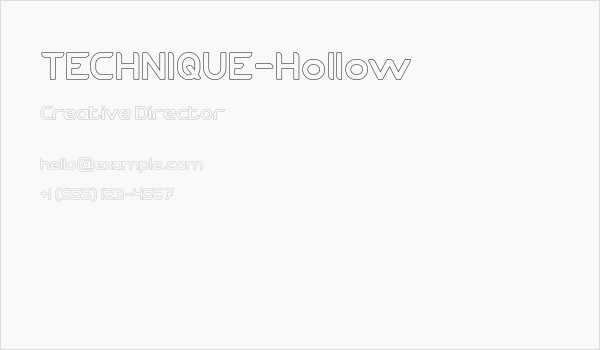 TECHNIQUE-Hollow Business Card