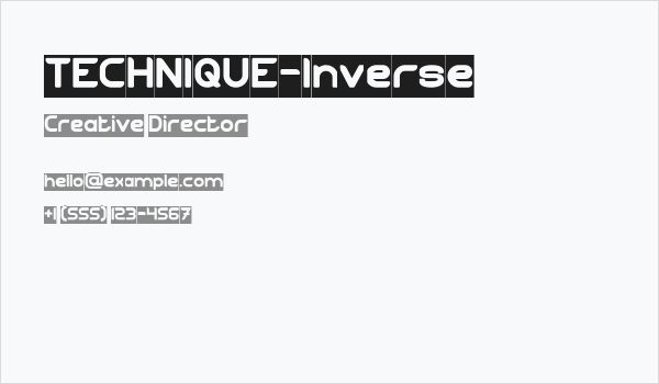 TECHNIQUE-Inverse Business Card