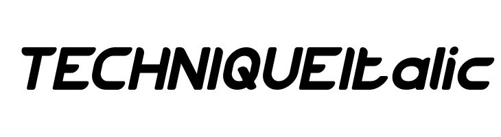 TECHNIQUE Italic  Frei Schriftart Herunterladen