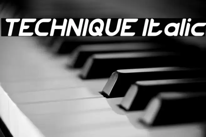 TECHNIQUE Italic Font examples