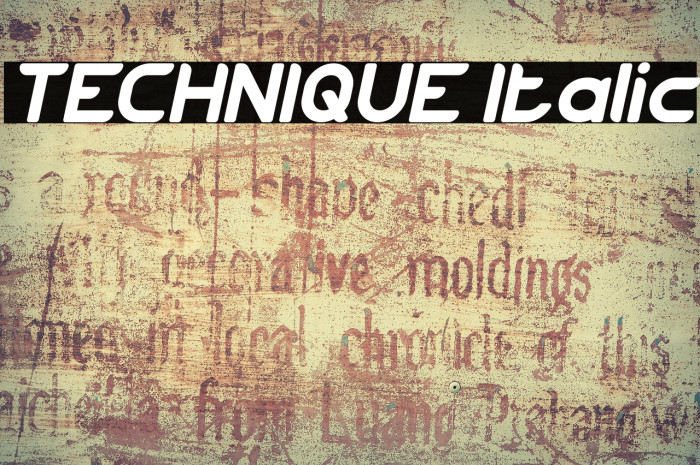 TECHNIQUE Italic Example 2