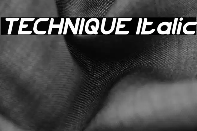 TECHNIQUE Italic Font examples