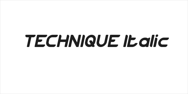 TECHNIQUE Italic Logo