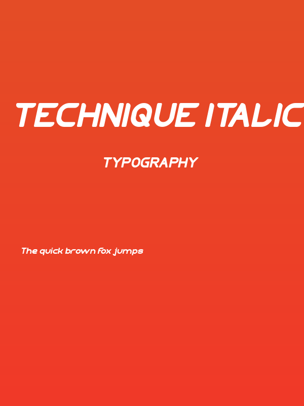 TECHNIQUE Italic Poster