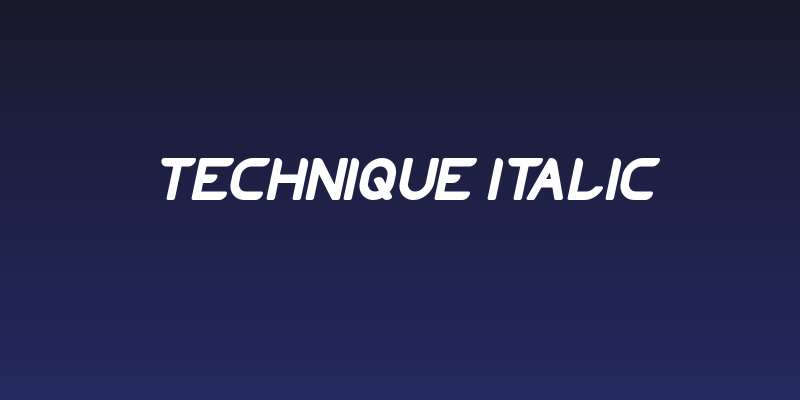 TECHNIQUE Italic Social Header