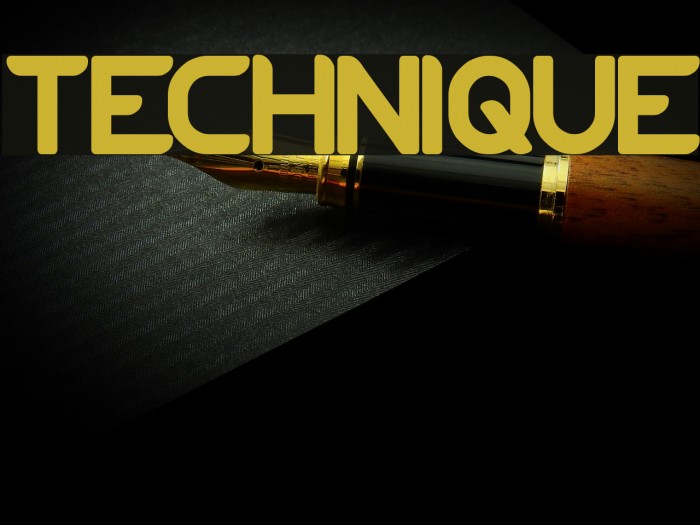 TECHNIQUE Font examples