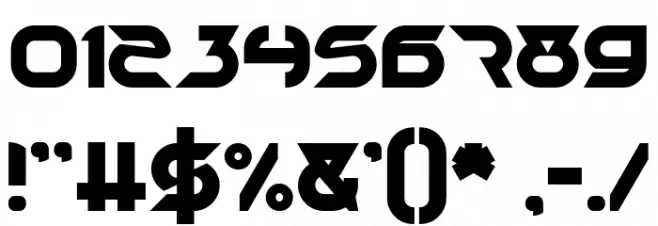 TECHNO Bold Font OTHER CHARS