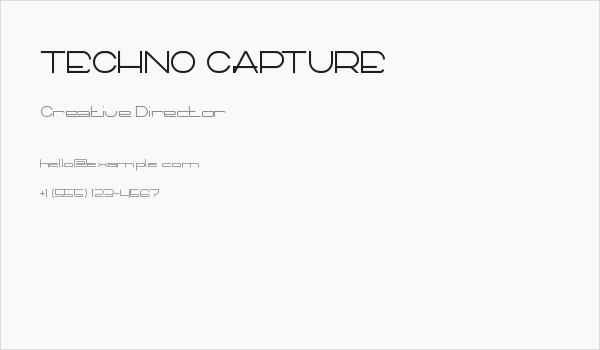 TECHNO CAPTURE Business Card