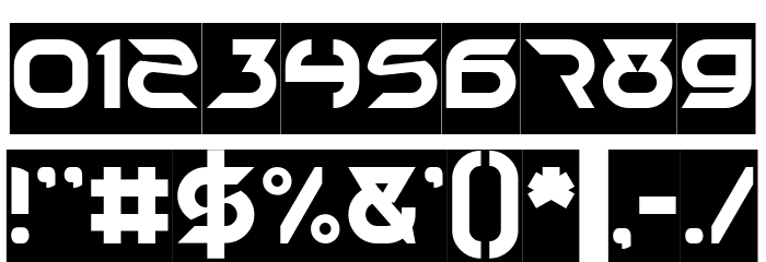 TECHNO-Inverse Font OTHER CHARS
