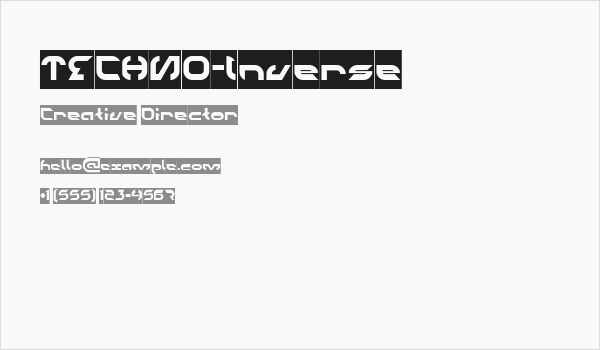 TECHNO-Inverse Business Card
