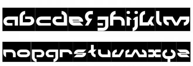 TECHNO-Inverse 字体 小写