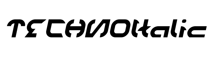 TECHNO Italic  Скачать бесплатные шрифты