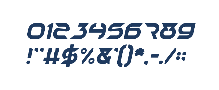 TECHNO Italic Other Characters