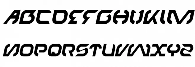 TECHNO Italic Schriftart Groß