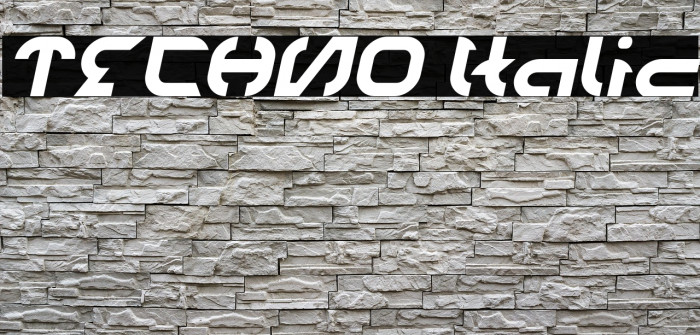 TECHNO Italic Example 1