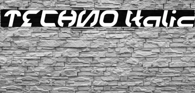 TECHNO Italic Font examples