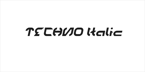 TECHNO Italic Logo