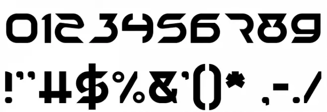 TECHNO-Light Font OTHER CHARS