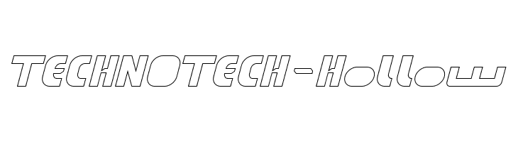 TECHNO TECH-Hollow  Frei Schriftart Herunterladen