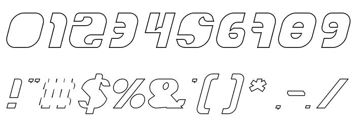 TECHNO TECH-Hollow Font OTHER CHARS