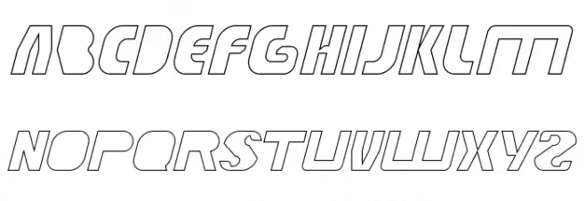 TECHNO TECH-Hollow Schriftart Groß