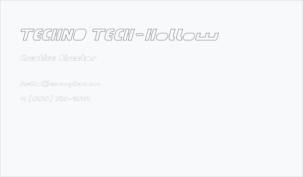 TECHNO TECH-Hollow Business Card