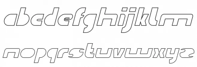 TECHNO TECH-Hollow 字体 小写