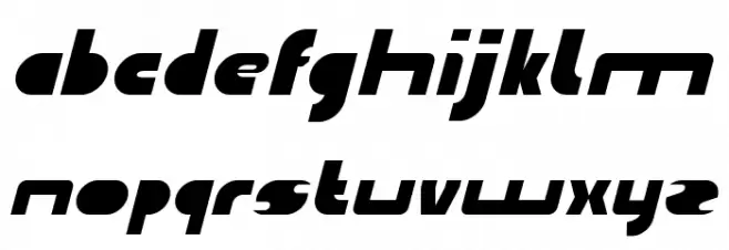 TECHNO TECH Schriftart Kleinbuchstaben