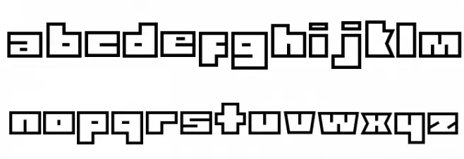 TECHNOLIN Schriftart Kleinbuchstaben