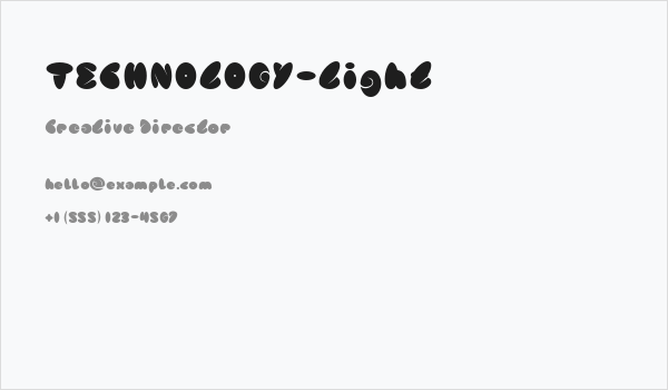 TECHNOLOGY-Light Business Card