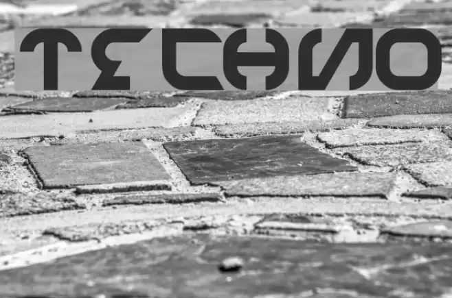 TECHNO Font examples