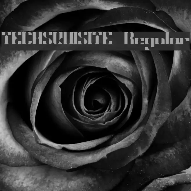 TECHSQUISITE Regular Font examples