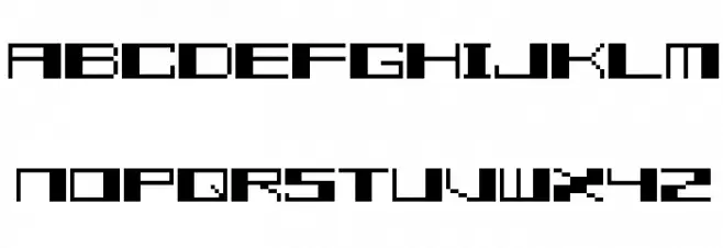 TECNO STRESS Schriftart Kleinbuchstaben