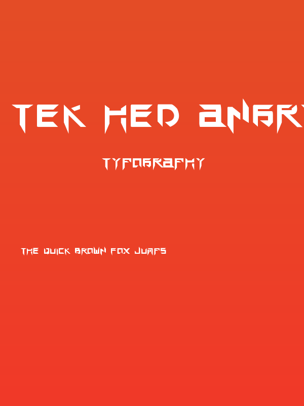 TEK HED ANGRY Poster