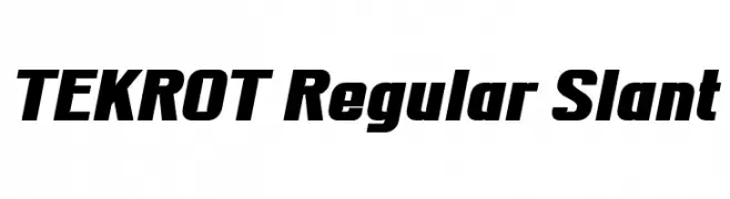 TEKROT Regular Slant  フリーフォントのダウンロード