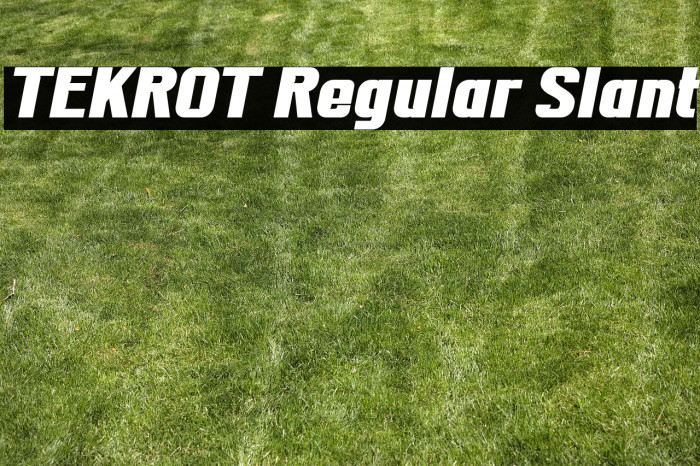 TEKROT Regular Slant Example 1