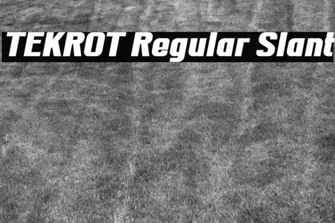 TEKROT Regular Slant フォント examples