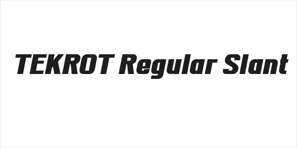 TEKROT Regular Slant Logo