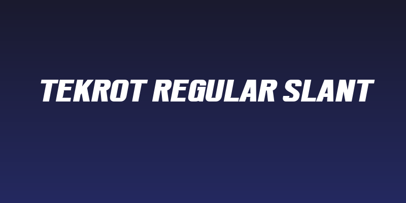 TEKROT Regular Slant Social Header