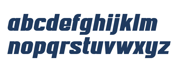 TEKROT Regular Slant Lowercase