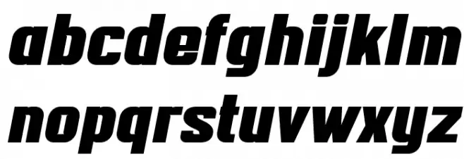 TEKROT Regular Slant フォント 小文字