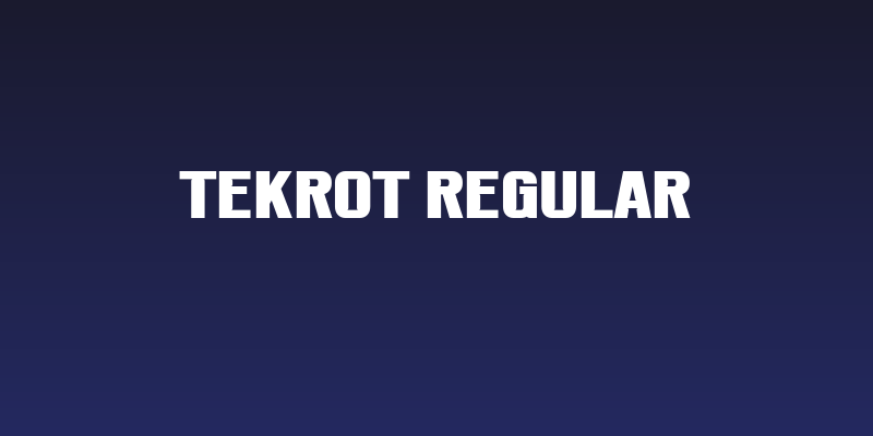 TEKROT Regular Social Header