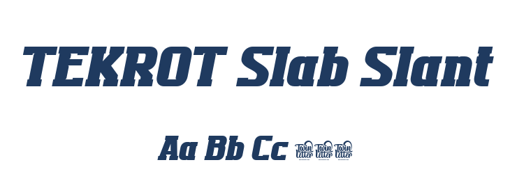 TEKROT Slab Slant Font Preview