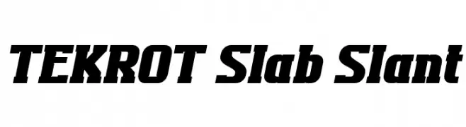 TEKROT Slab Slant  フリーフォントのダウンロード
