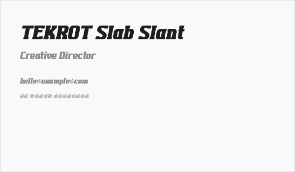TEKROT Slab Slant Business Card