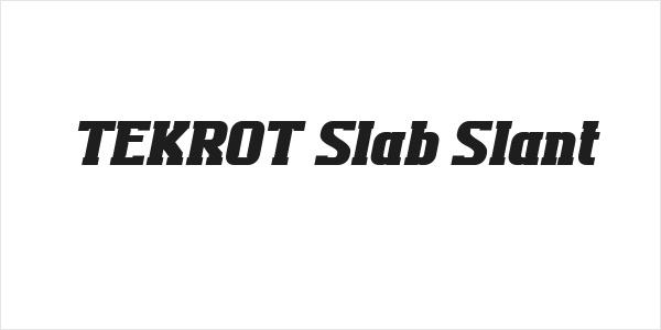 TEKROT Slab Slant Logo