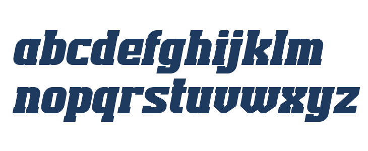 TEKROT Slab Slant Lowercase