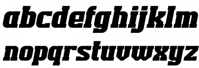 TEKROT Slab Slant フォント 小文字