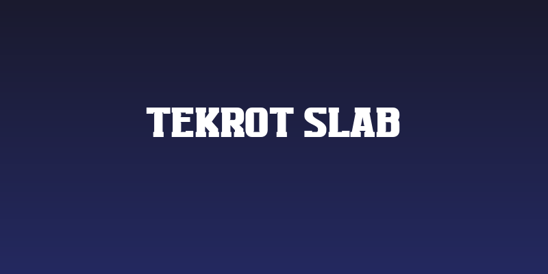 TEKROT Slab Social Header