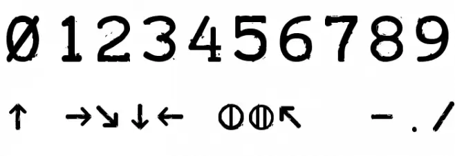 TELETYPE 1945-1985 Шрифта ДРУГИЕ символов
